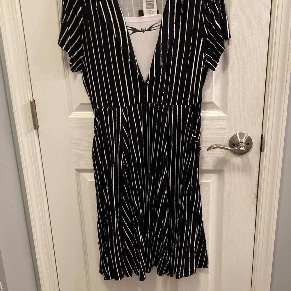 Nightmare Before Christmas torrid skater Stripe Midi Dress Jack Skellington - Picture 4 of 5